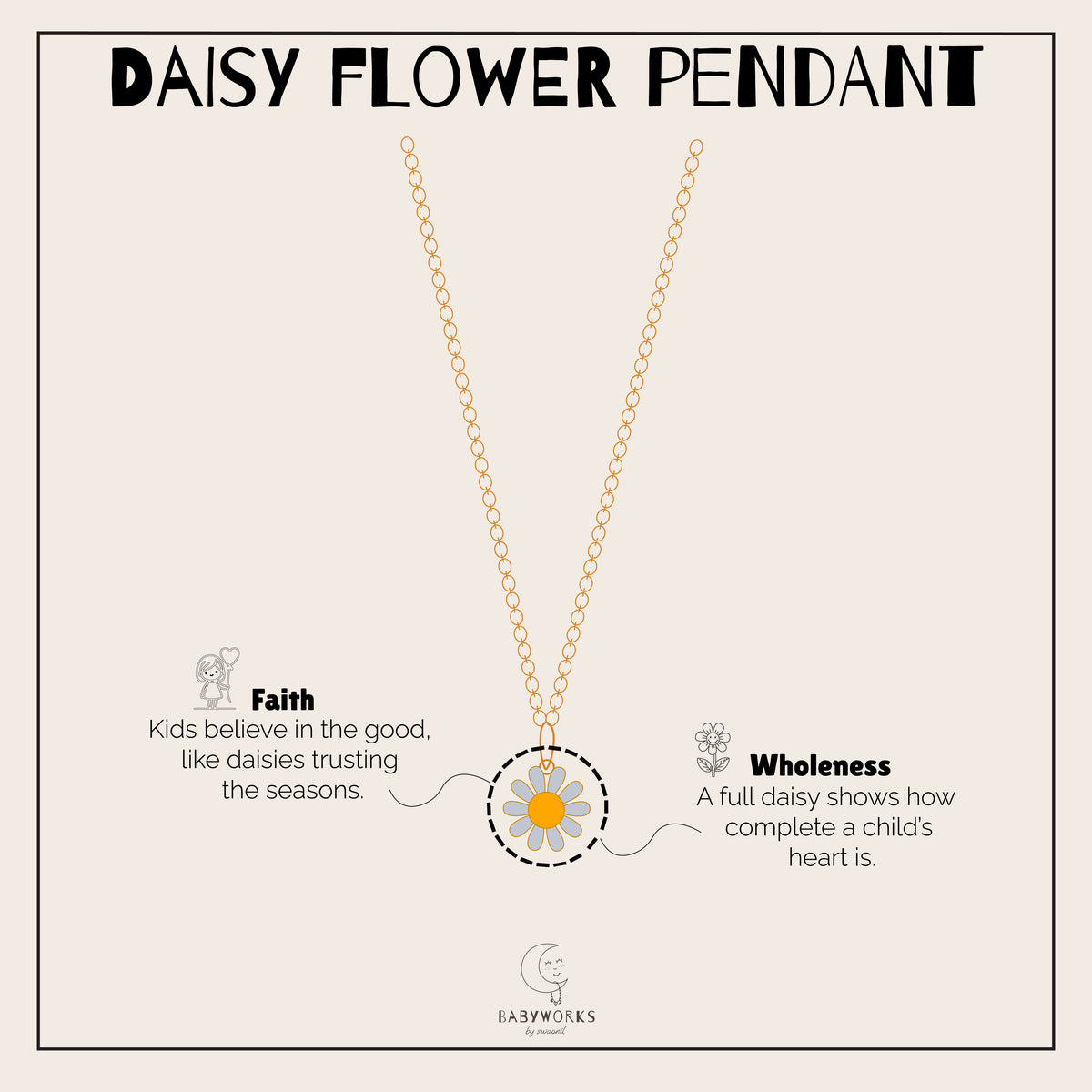 Daisy Flower Silver Pendant With Chain feature image
