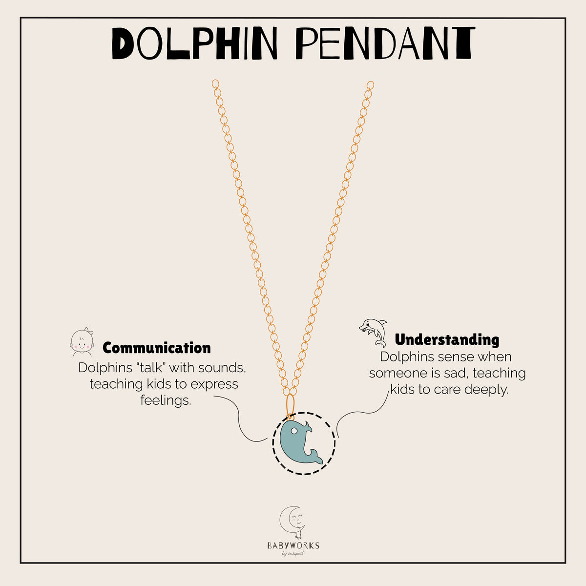 Dolphin Pendant With Chain Silver feature image