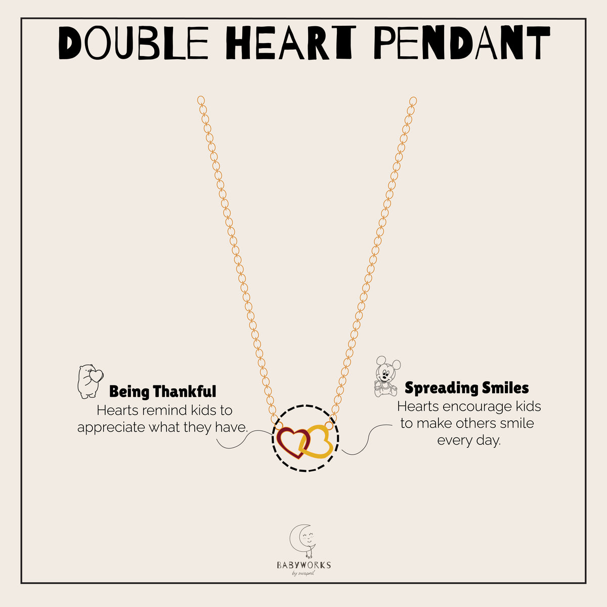 Double Heart Gold Pendant feature image