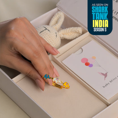 Elephant Trio Silver Kada Gift box