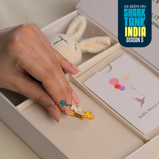 Elephant Trio Silver Kada Gift box