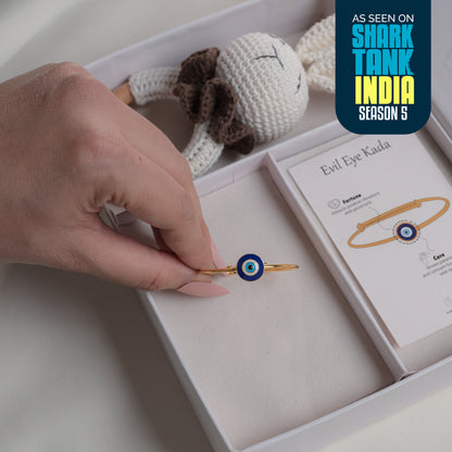 Evil Eye Silver Kada Gift Box