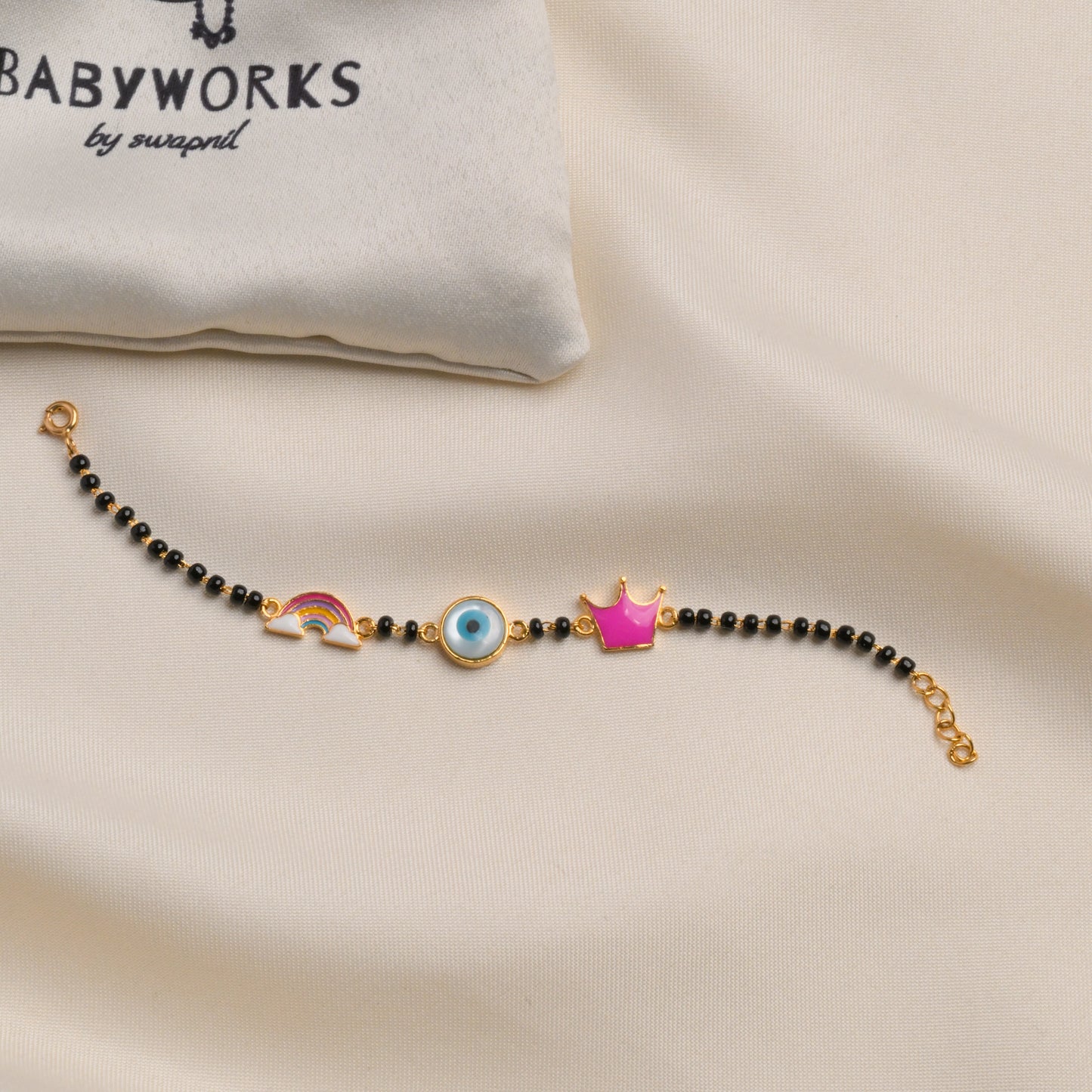 Evil-Eye Rainbow Crown Silver Nazariya