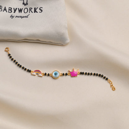 Evil-Eye Rainbow Crown Silver Nazariya