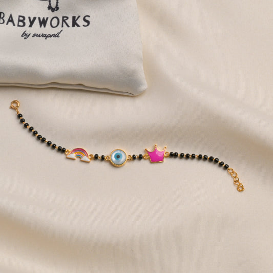 Evil-Eye Rainbow Crown Silver Nazariya