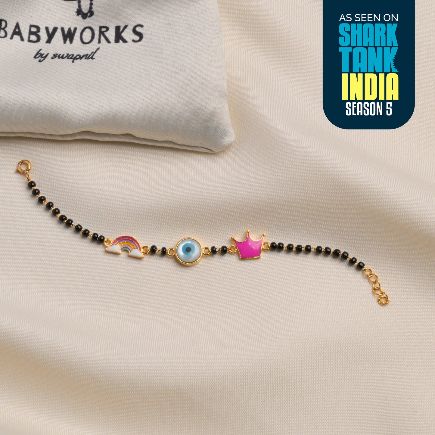 Evil-Eye Rainbow Crown Silver Nazariya Gift Box