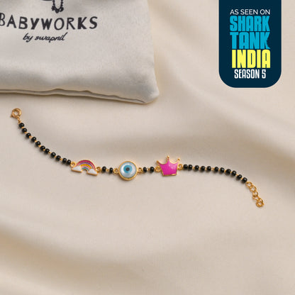 Evil-Eye Rainbow Crown Silver Nazariya Gift Box