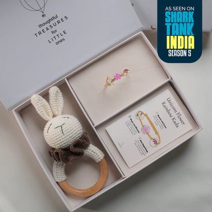 Unicorn Flower Rainbow Silver Kada Gift Box