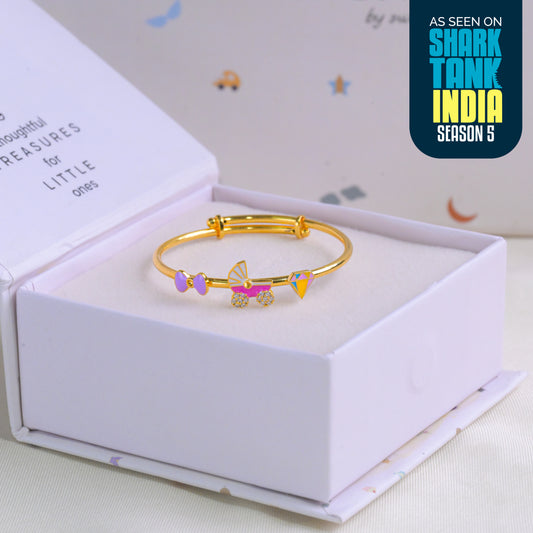 Diamond Bow Crib Silver Kada