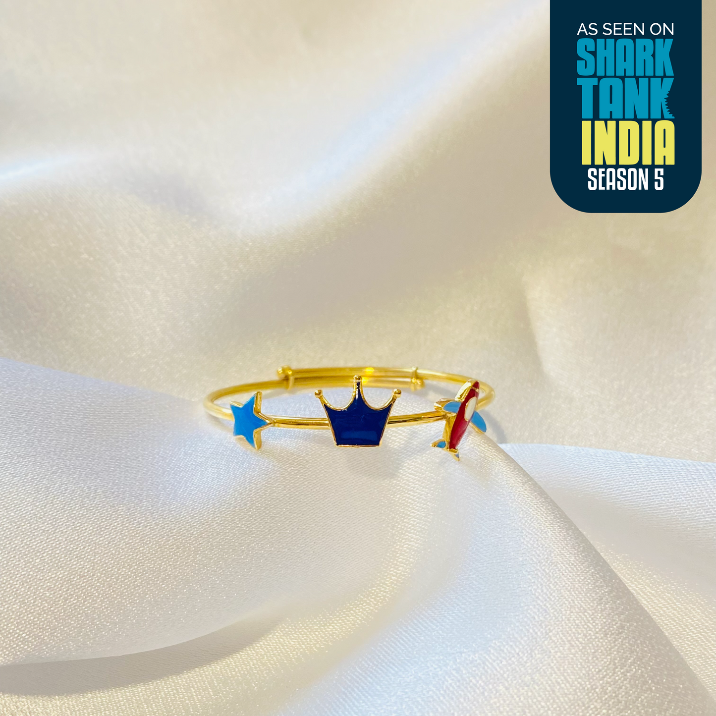 Airplane Crown Star Silver Kada