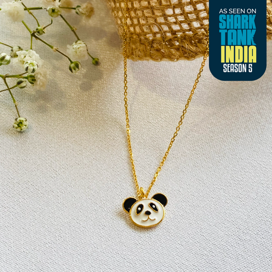 Panda Silver Pendant With Chain