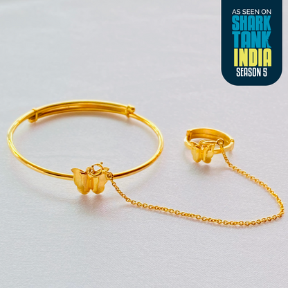 The Delicate Butterfly Silver Hathphool