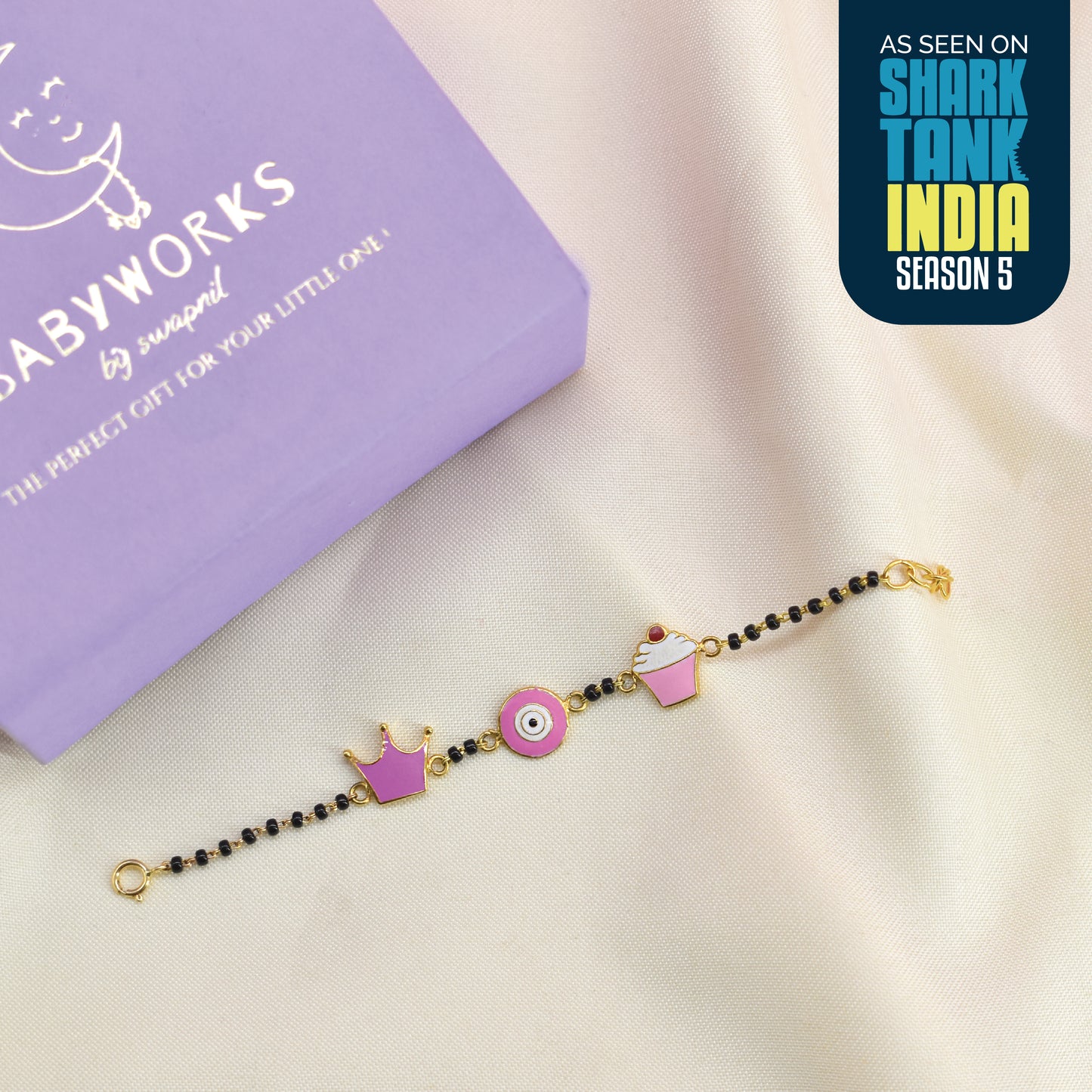 Crown Evil Eye Cupcake Silver Nazariya