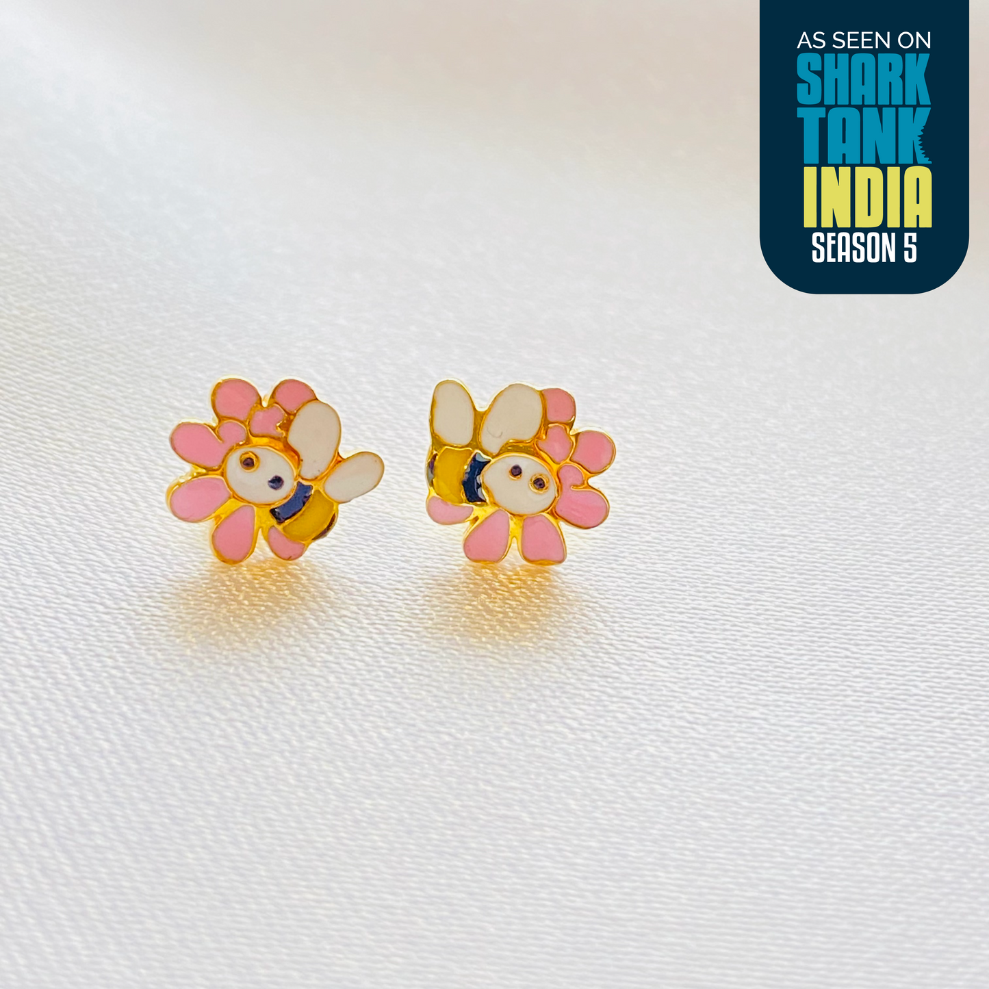 Honey Bee Silver Earrings