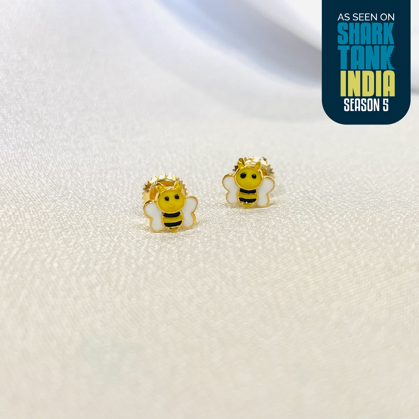 Honey Bee Silver Earrings