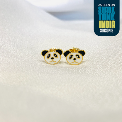 Panda Silver Earrings