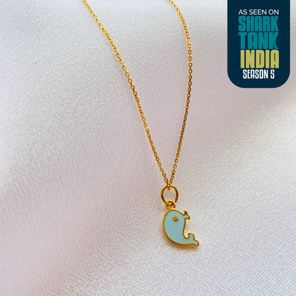 Dolphin Silver Pendant With Chain