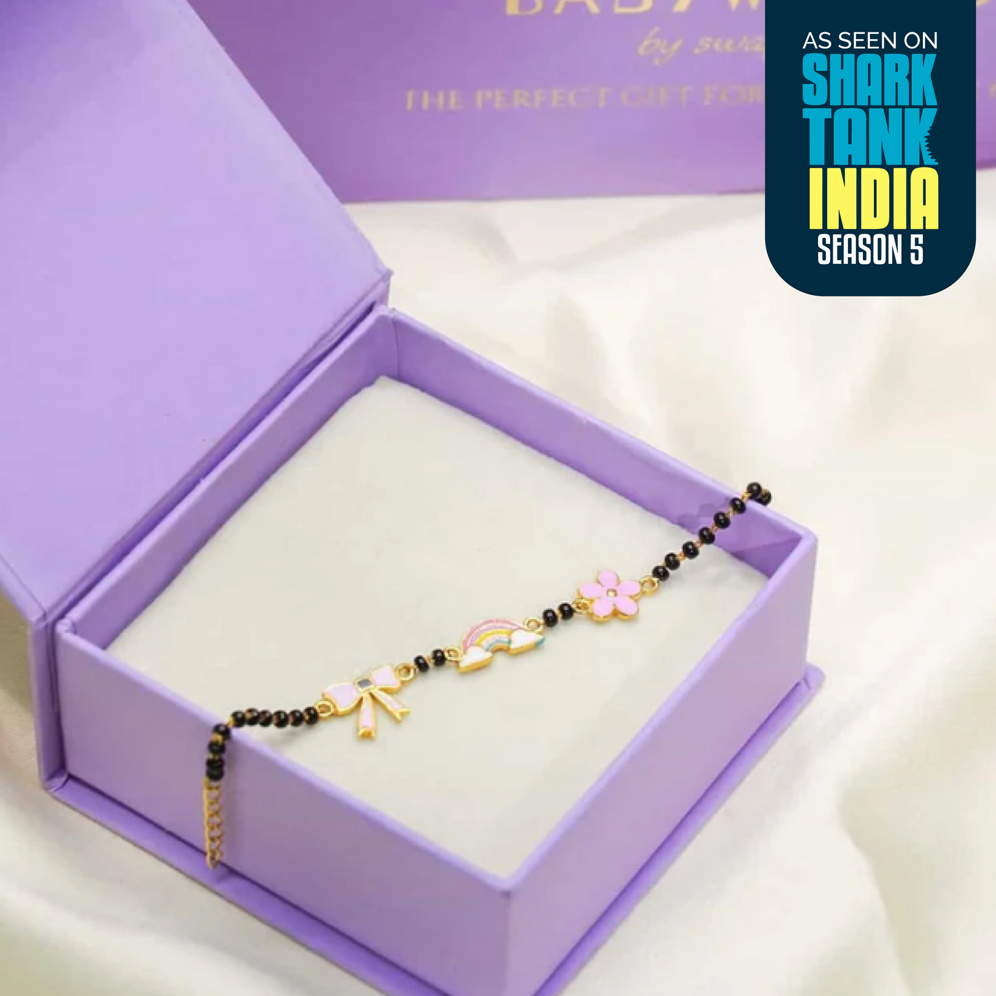 Rainbow Flower Bow Silver Nazariya