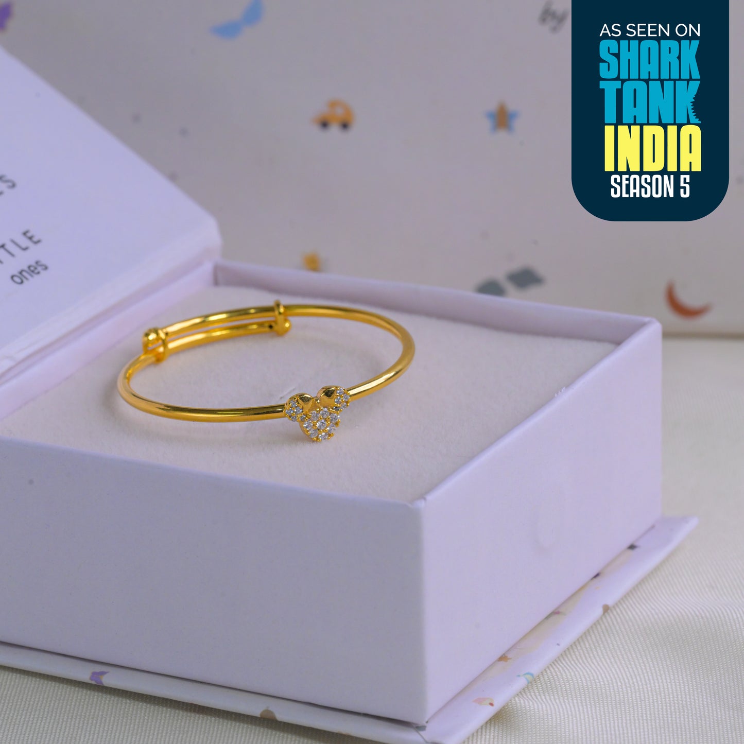 Minnie Diamond Silver Kada