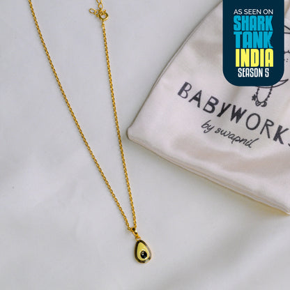 Avocado Silver Pendant With Chain