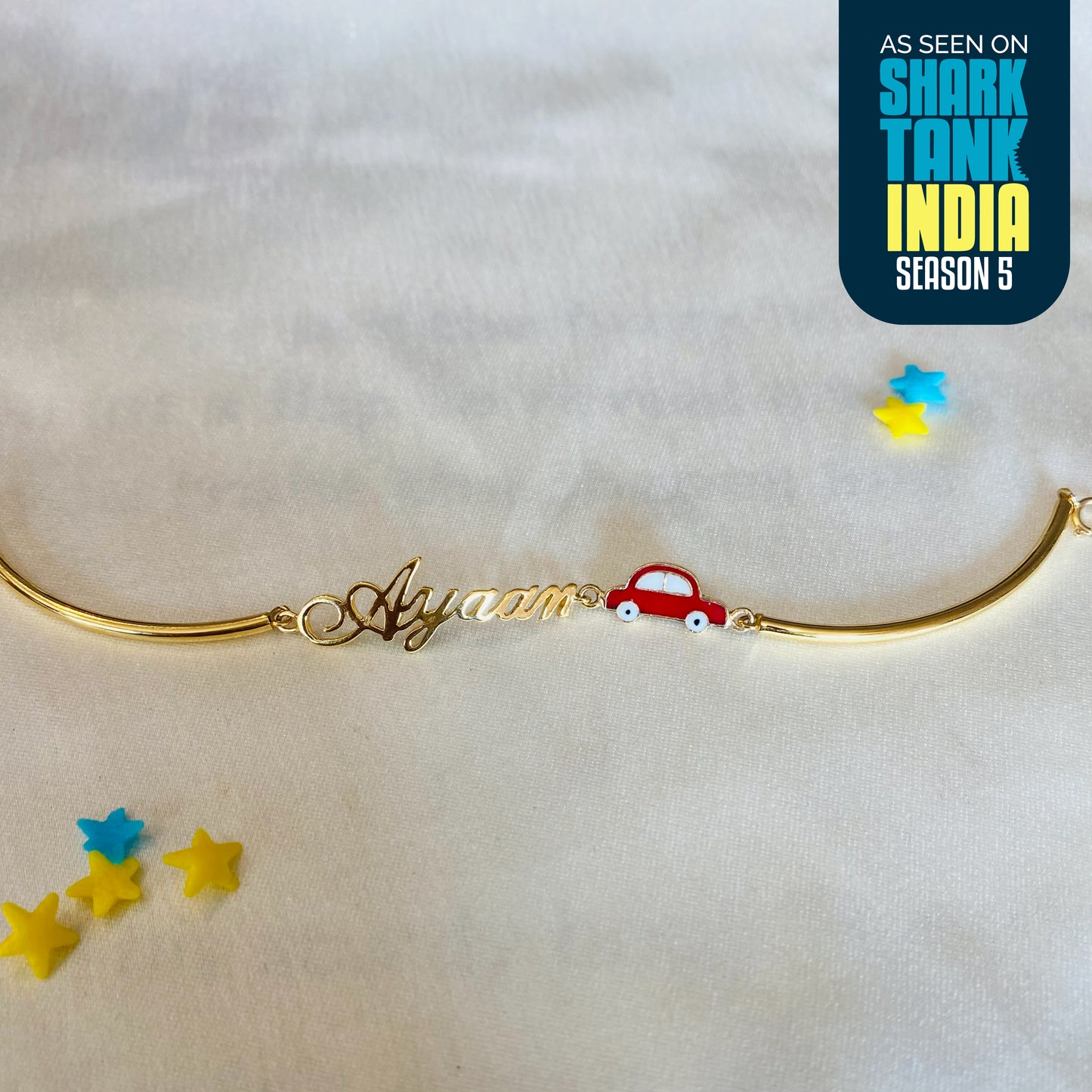 Personalized Name Car Silver Bracelet