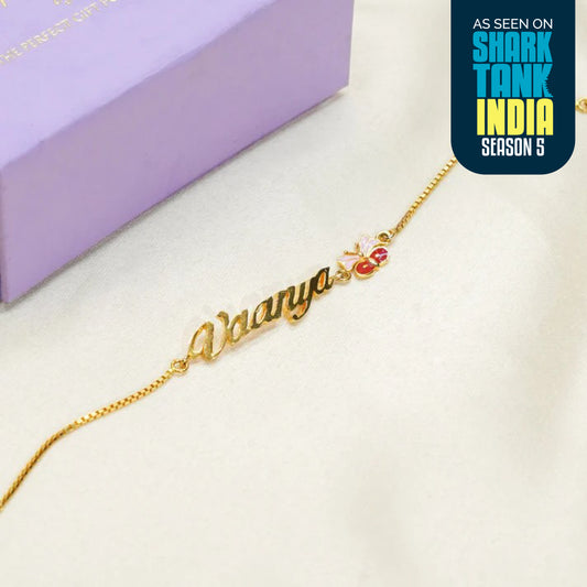 Personalized Name Butterfly Silver Bracelet