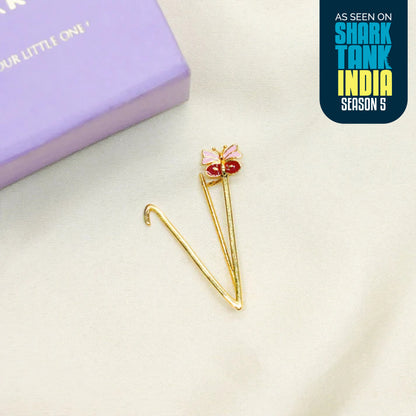 Personalized Silver V Brooch