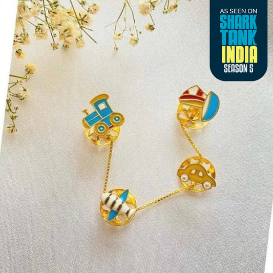 Transport Kurta Silver Buttons Set