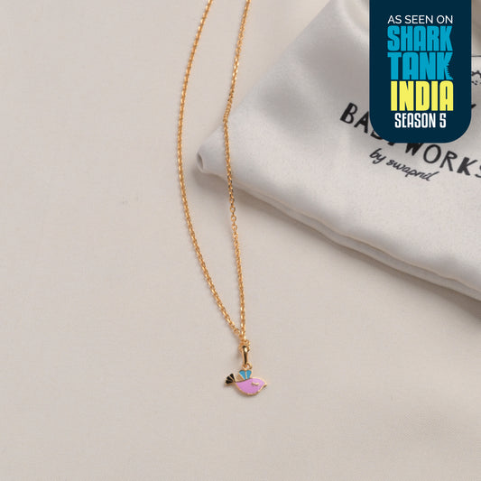 Dove Bird Silver Pendant With Chain