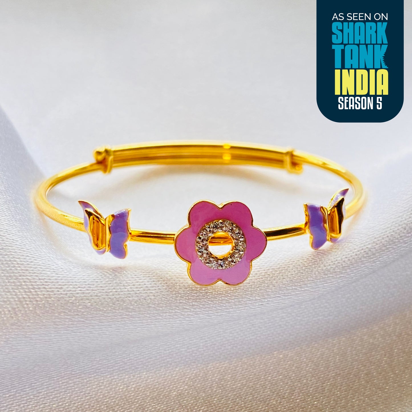 Butterflower Silver Kada