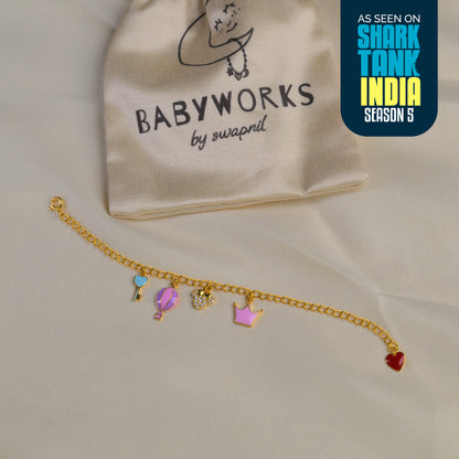 Crown Heart Silver Bracelet Gift Box