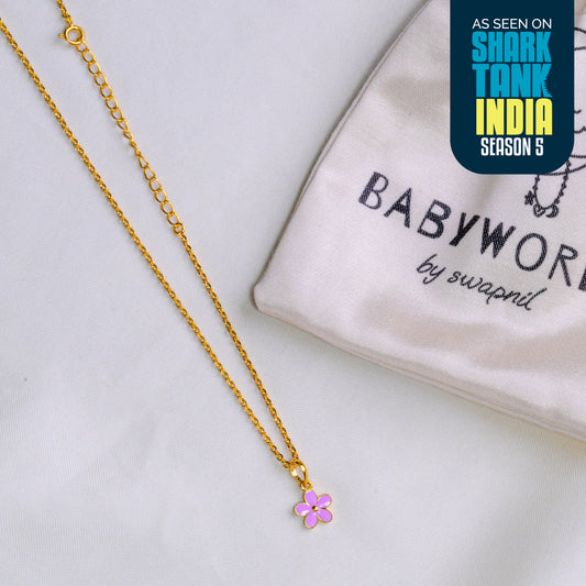 Flower Silver Pendant With Chain