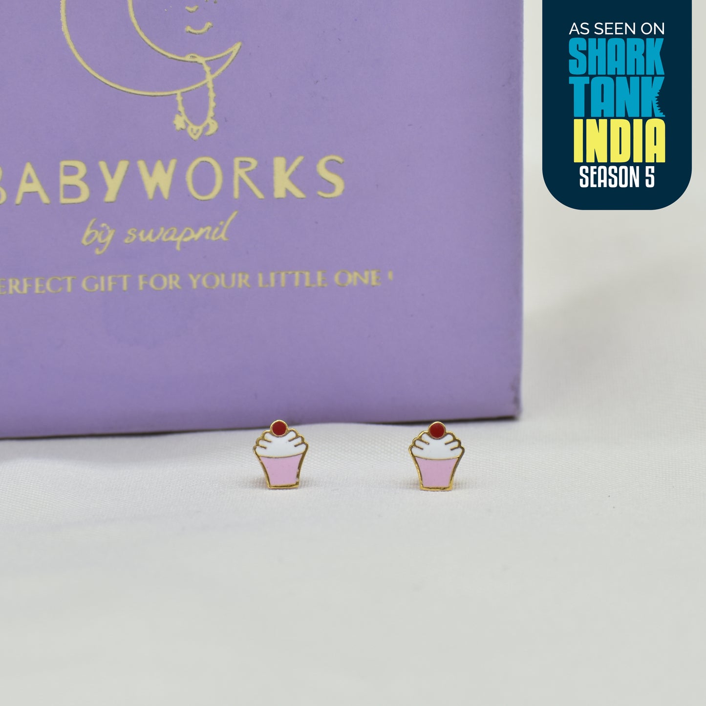 Cup Cake Silver Earrings