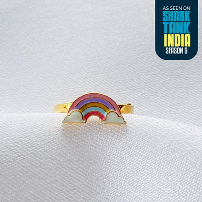 Colorful Rainbow Silver Ring