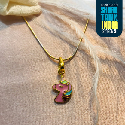 Unicorn Silver Pendant With Chain