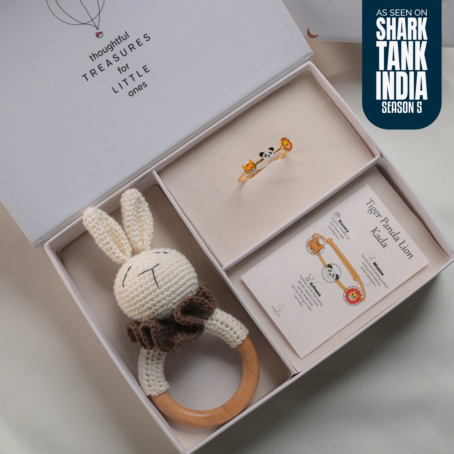 Tiger Panda Silver Kada Gift Box