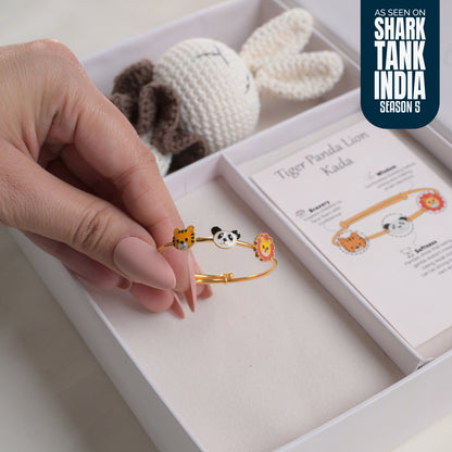 Tiger Panda Silver Kada Gift Box