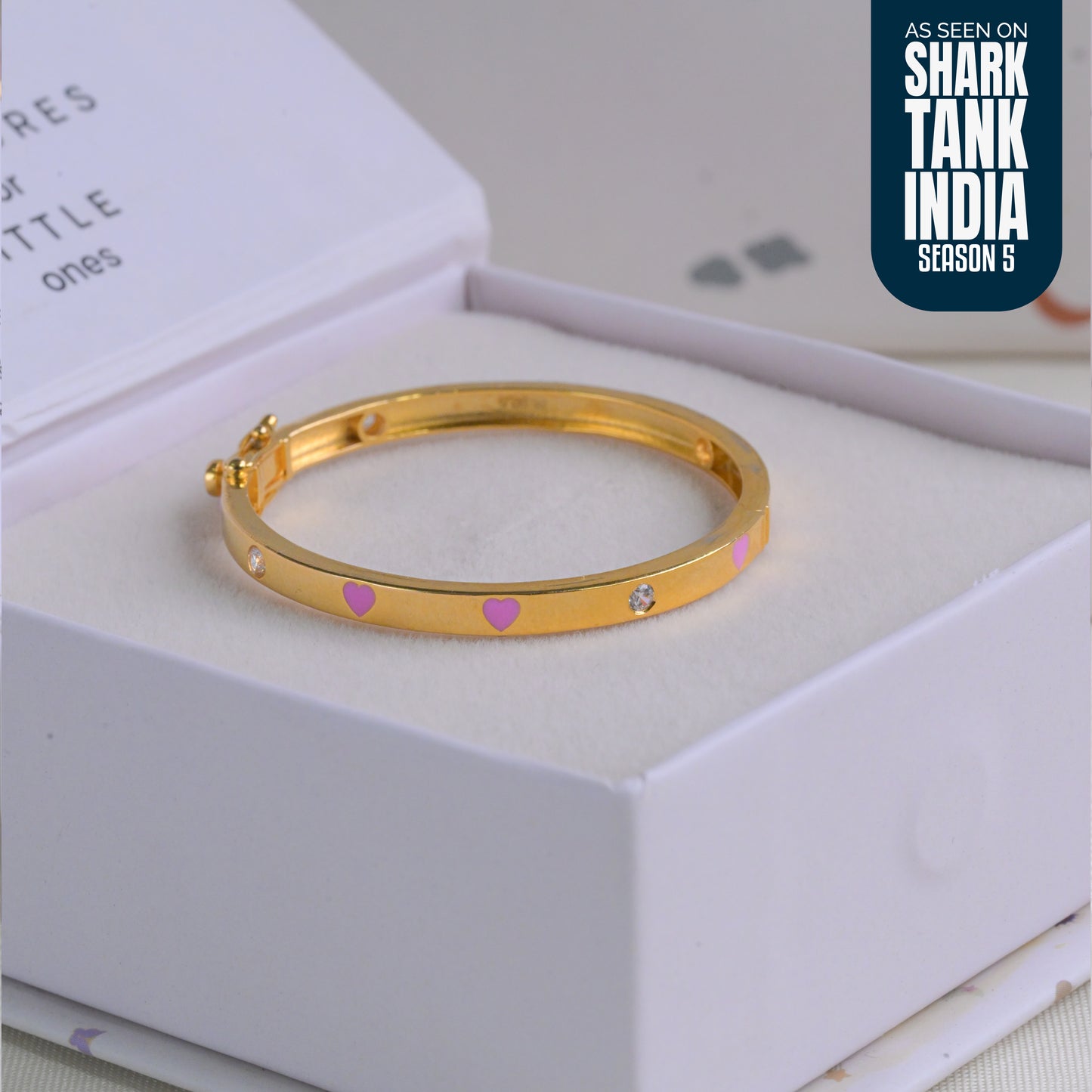 Pink Heart Cartier Silver Kada