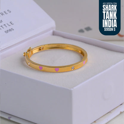 Pink Heart Cartier Silver Kada