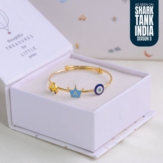 Car Crown Evil Eye Silver Kada