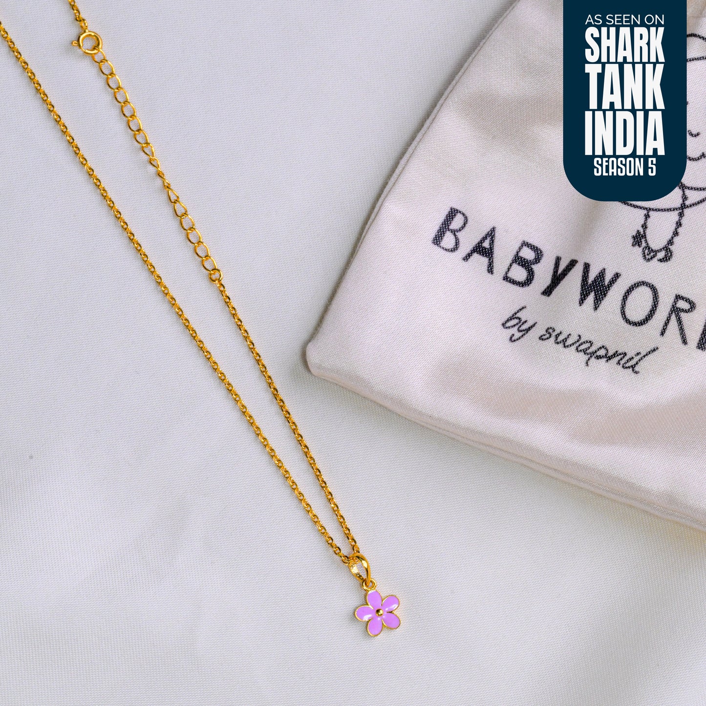 Flower Silver Pendant With Chain