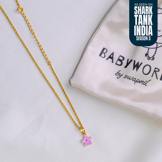 Flower Silver Pendant With Chain