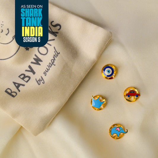 Royal Boy Kurta Silver Buttons Set Gift Box