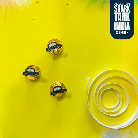 Car Kurta Silver Buttons