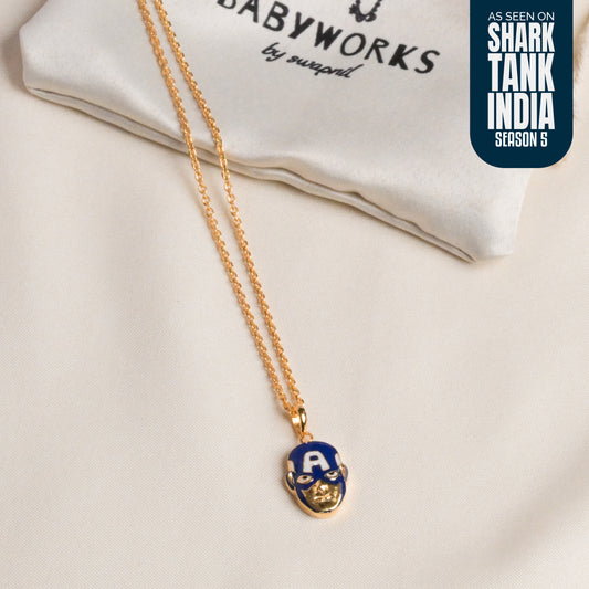 Captain America  Pendant With Silver Chain