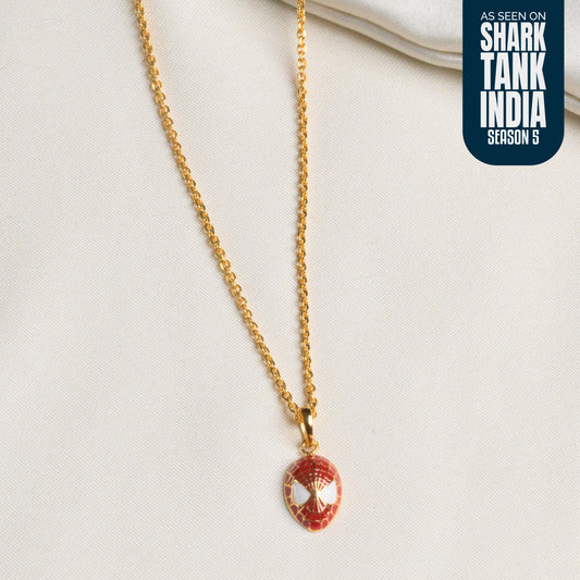 Spiderman Silver Pendant With Chain