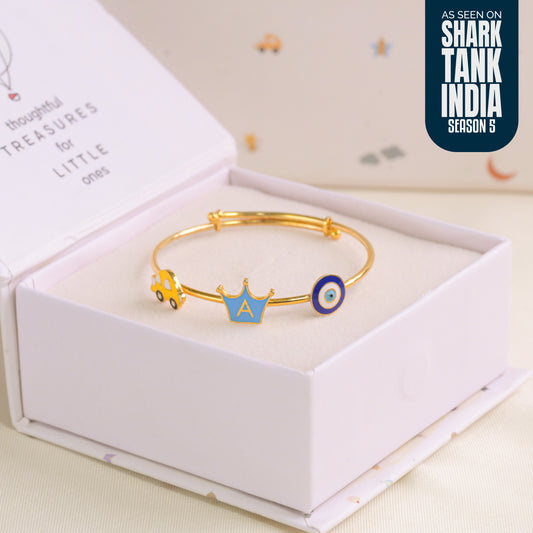 Car Crown Evil Eye Silver Kada