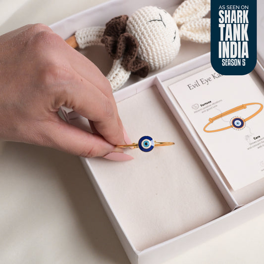 Evil Eye Silver Kada Gift Box