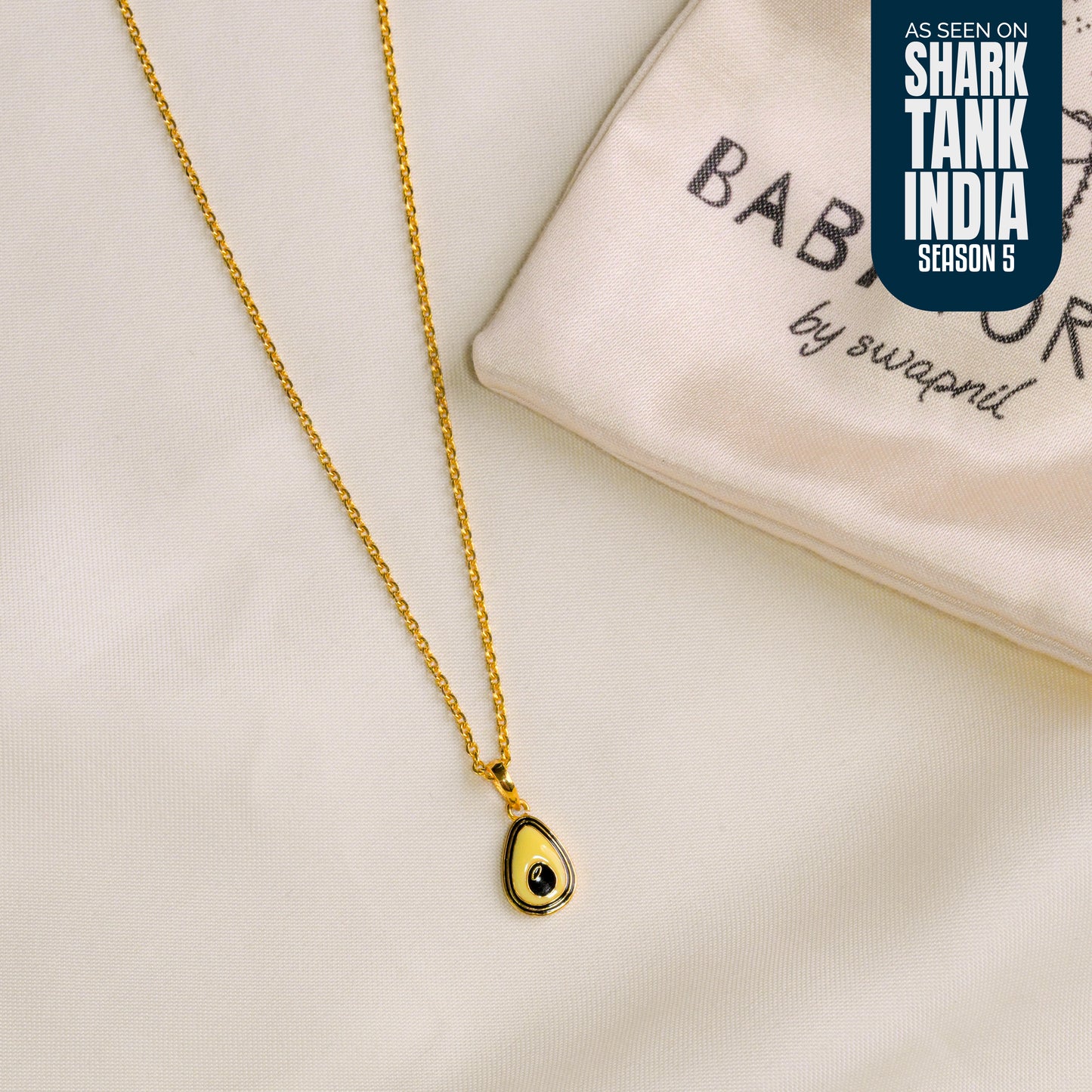 Avocado Silver Pendant With Chain