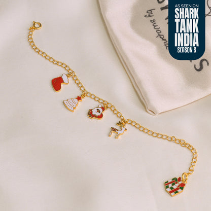 Merry Christmas Silver Bracelet